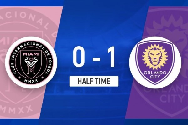 Halftime - Miami International 0-1 Orlando City Messi shot and caused a risk Muriel scored a single goal